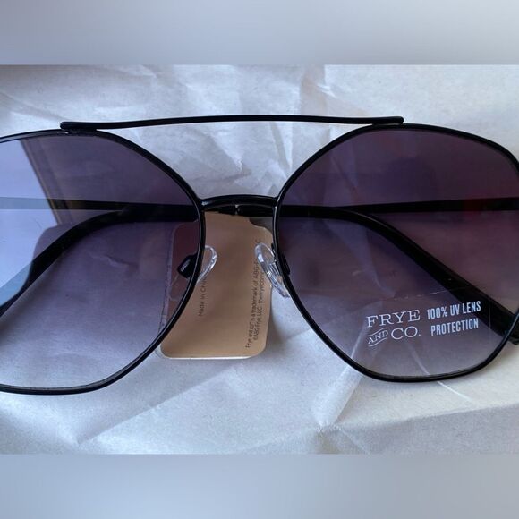 Frye Black Aviator Sunglasses - Picture 5 of 9